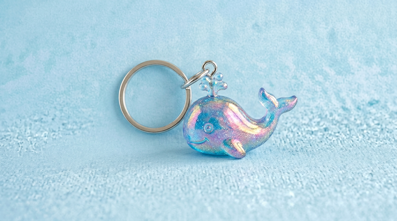 Compact Whale Keychain (Pack of 2)