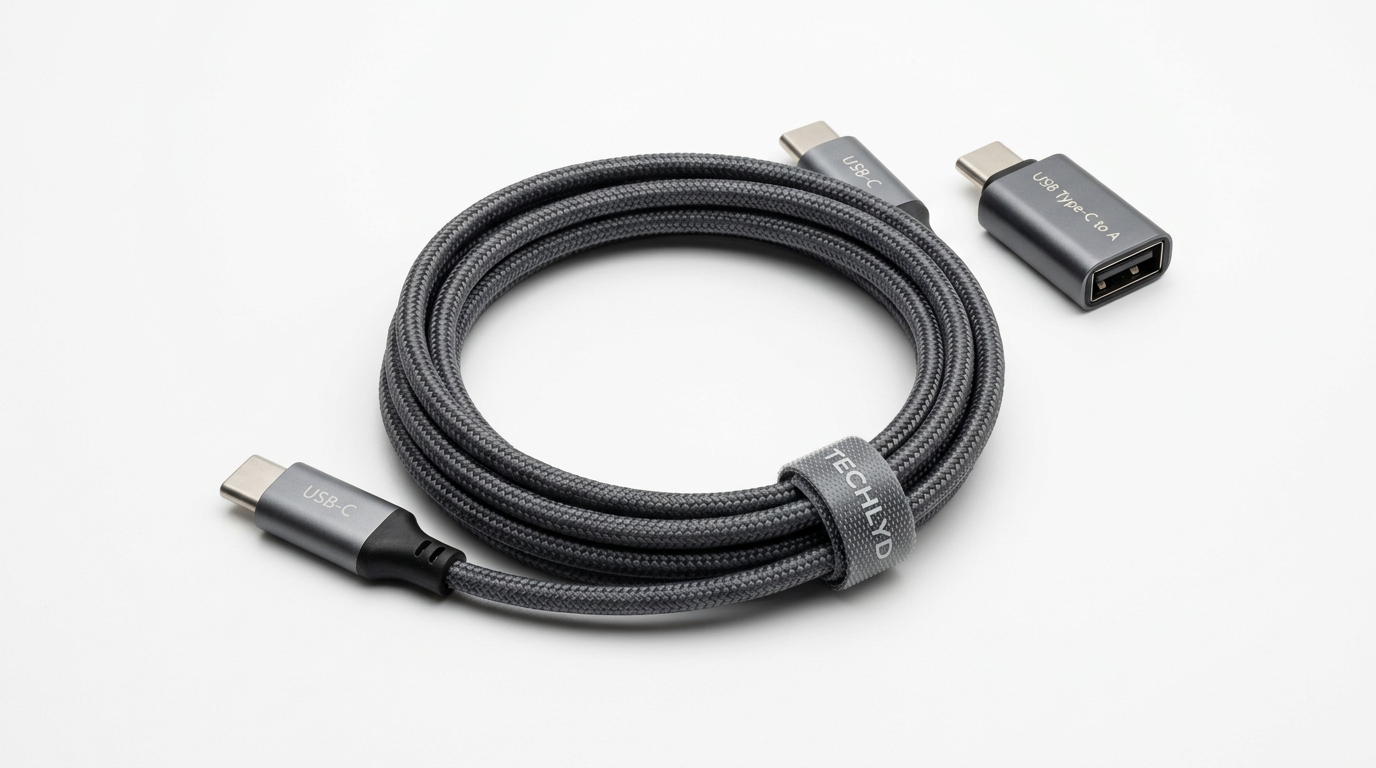 1.5m TYPE-C Male To Female Extended Line PD60W Fast Charging OTG